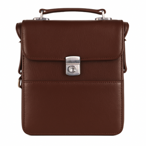 CARTERA DE CUERO DE HOMBRE CON CORREA