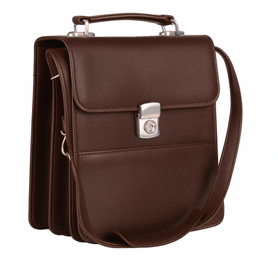 CARTERA DE CUERO DE HOMBRE CON CORREA