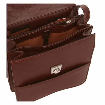 CARTERA DE CUERO DE HOMBRE CON CORREA