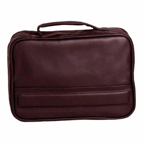 NECESSAIRE PORTACOSMETICOS PLEGABLE DE CUERO