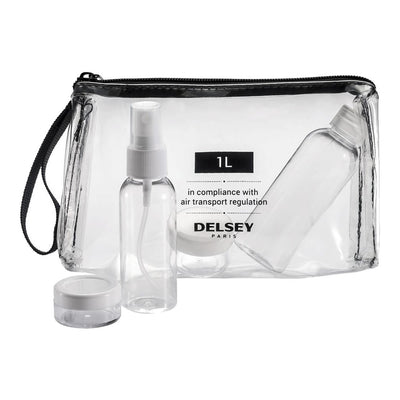 ESTUCHE CON FRASCOS PARA VIAJE