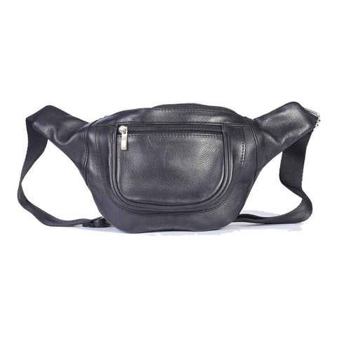 RIÑONERA CHICA CON BOLSILLO 23 cm. DE CUERO