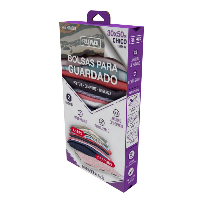 BOLSAS DE COMPRESION PARA GUARDADO CHICAS (PACK x2u.)
