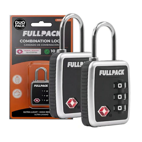 CANDADO TSA CON TRIPLE COMBINACION DUAL PACK