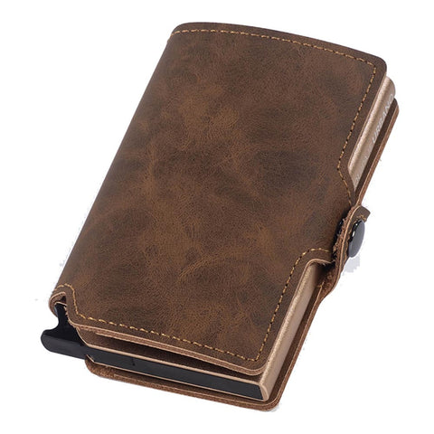 BILLETERA SIMIL CUERO SIMPLE CON CARD SLIDER EQUIPAJE URBANO