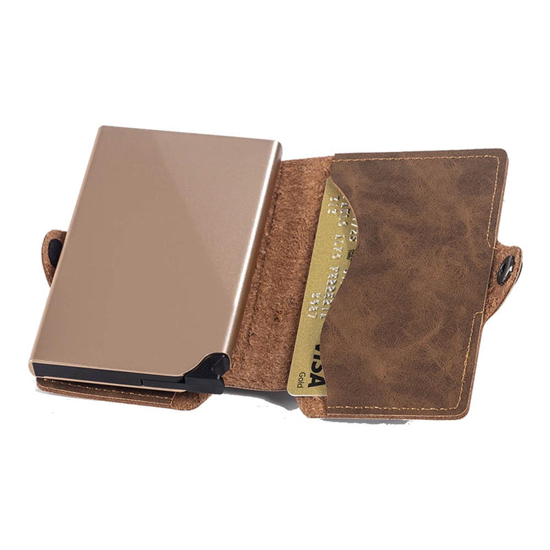 BILLETERA SIMIL CUERO SIMPLE CON CARD SLIDER EQUIPAJE URBANO