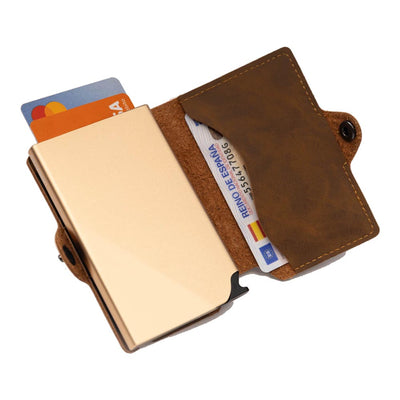 BILLETERA SIMIL CUERO SIMPLE CON CARD SLIDER EQUIPAJE URBANO