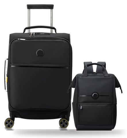 COMBO ESPECIAL VALIJA DE CABINA EXPANDIBLE 55 cm. TURENNE SOFT + MOCHILA PORTANOTEBOOK IMPERMEABLE 14" TURENNE SOFT