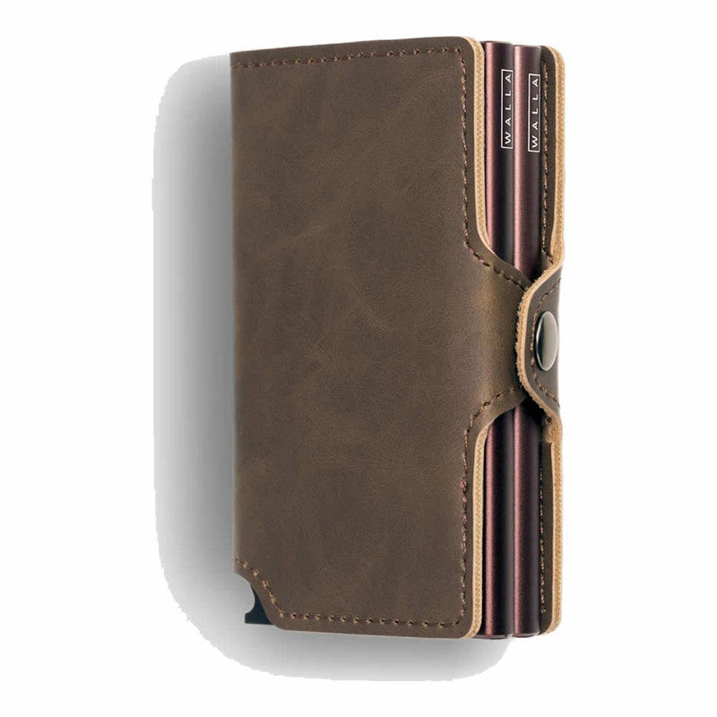 BILLETERA DE CUERO DOBLE VINTAGE